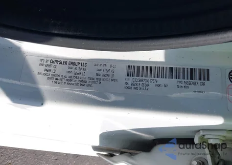 2012 Chrysler 200 Touring from USA, damaged, VIN 1C3CCBBB7CN117570